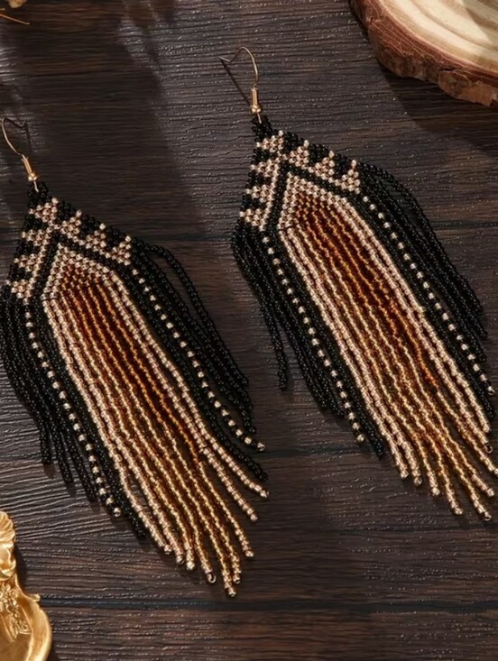 Hand Crafted Jewelry - Unique Western Beaded Earrings